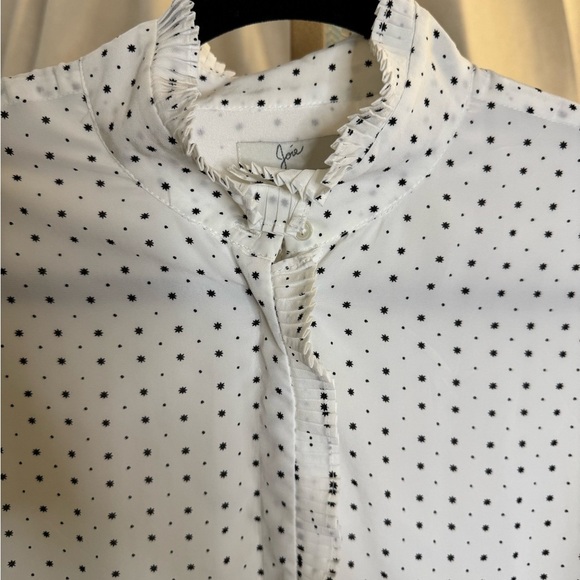 Joie Prynn Porcelain Print Shift Dress Frilly Pleated Long Sleeve XS NWT - Picture 5 of 12